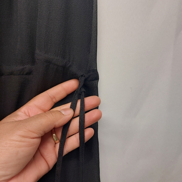 Hannah Jo Silk studded sequin embellished Sleeveless Top L Whimsigoth Grunge - Picture 3 of 13